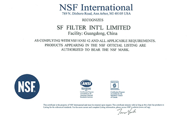 Passed!  string wound filter to the standard NSF/ANSI 42