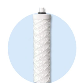 Water filter replacement string wound filter cartridge